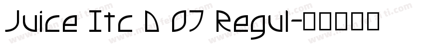 Juice Itc D OT Regul字体转换